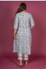 Splash Blue Block Printed Kurta 