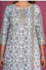 Splash Blue Block Printed Kurta 