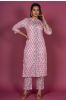 Prism Pink Block Printed Kurta 