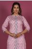 Prism Pink Block Printed Kurta 