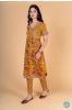 Antique Mustard Block Printed Kurta 