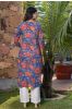 Blue Floral Printed Kurta 