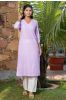 Violet Floral Printed Kurta 