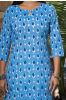 Blue Floral Printed Kurta 