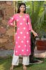 Pink Floral Printed Kurta 