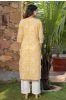 Yellow Floral Printed Kurta 