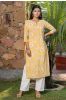 Yellow Floral Printed Kurta 