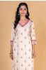 Double Cream Pink A Line Kurta 