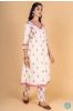 Double Cream Pink A Line Kurta 