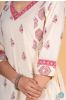 Double Cream Pink A Line Kurta 