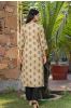 Camel Brown Slub Cotton Printed Kurta 