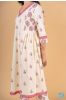 Double Cream Pink A Line Kurta 