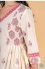 Double Cream Pink A Line Kurta 