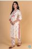 Cannoli Cream Pink Block Printed Kurta 