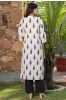 White Leaf Printed Kurta 