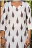 White Leaf Printed Kurta 