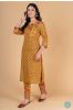 Old Gold Block Printed Kurta 