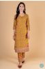 Golden Mustard Block Printed Kurta 