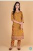 Golden Mustard Block Printed Kurta 