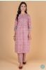 Bubble Pink And Blue Block Printed Kurta 