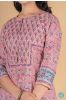 Bubble Pink And Blue Block Printed Kurta 