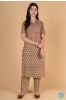 Herbal Green Pink Block Printed Kurta