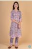 Violet Peach Block Printed Kurta 