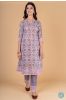 Violet Peach Block Printed Kurta 