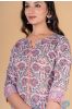 Violet Peach Block Printed Kurta 