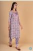 Lavender Peach Block Printed Kurta 