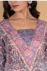 Lavender Peach Block Printed Kurta 