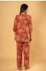 Red Floral Printed Night Suit