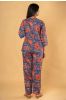 Blue Floral Printed Night Suit