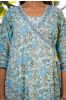 Blue Green Angrakha Kurta