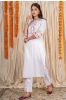 Off White Embroidered Kurta Pant Set