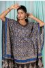 Black Blue Mercedised Cotton Kaftan