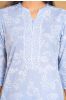 Ice Blue Block Printed Kurta 