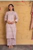 Beige Liliac Block Printed Kurta