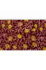 Maroon Floral Mercedised Cotton Fabric