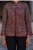 Ajrakh Red Reversible Block Printed Quilted Jacket