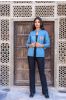 Blue Kalamkari Reversible Cotton Quilted Jacket