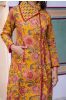 Golden Mustard Block Printed Quilted Bukhara Coat