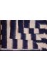 Navy Blue And White Designer Double Ikat Fabric