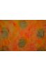 Foil Print Striped Orange Kota Doria Fabric