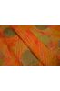 Foil Print Striped Orange Kota Doria Fabric