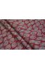 Mars Red Cotton Leaf Printed Fabric 