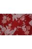 Red Floral Hand Block Printed Cotton Fabric 