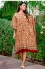 Sandy Brown Bagh Block Print Cotton Kaftan Dress