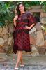 Red Maroon Cotton Kaftan Dress