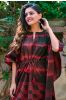 Red Maroon Cotton Kaftan Dress